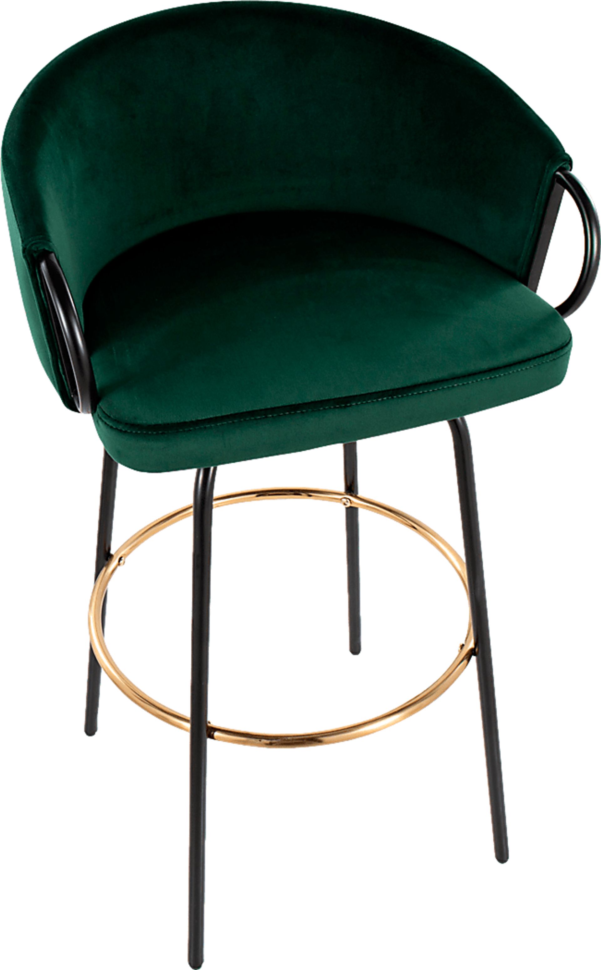 Gourdin Emerald Swivel Barstool, Set of 2 - Image 4