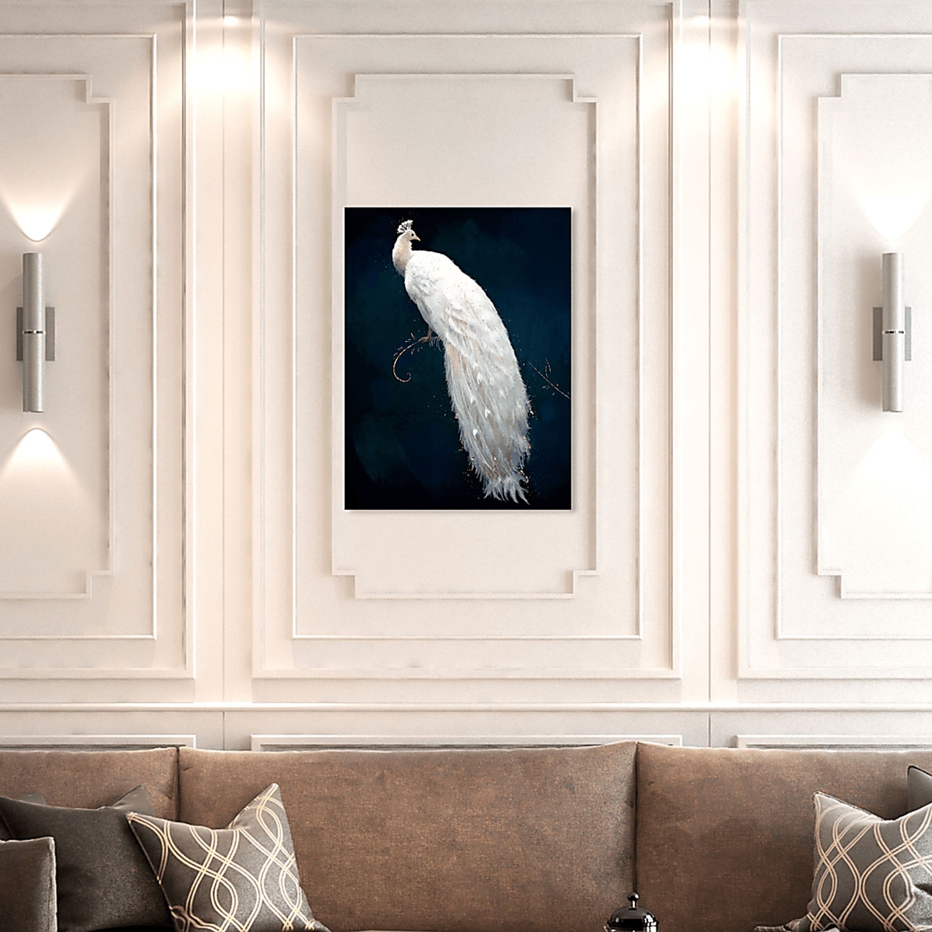 Graceful Beauty White Artwork - Image 4