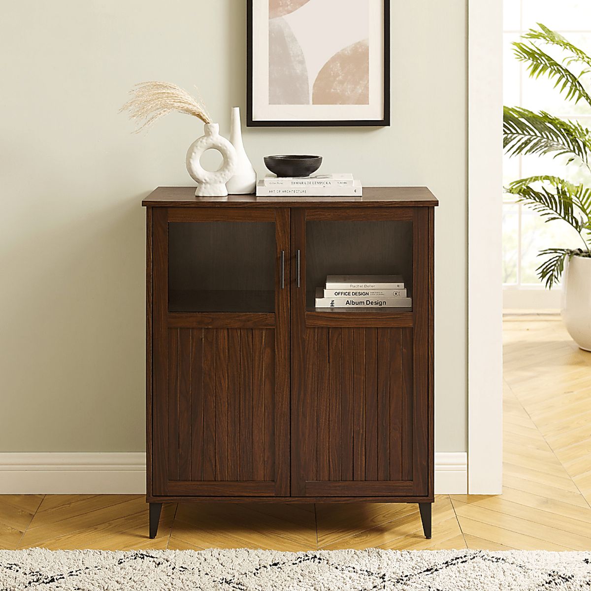 Gradendale Walnut Dark Wood Accent Cabinet | Rooms to Go