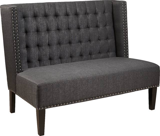Gradstone Gray Settee - Thumbnail - Image 1