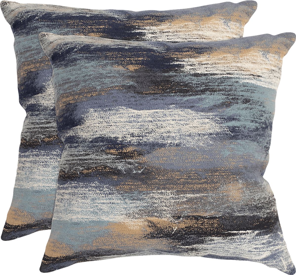 Graffolk 2 Pc Blue,Denim Blue Outdoor Pillows Rooms to Go