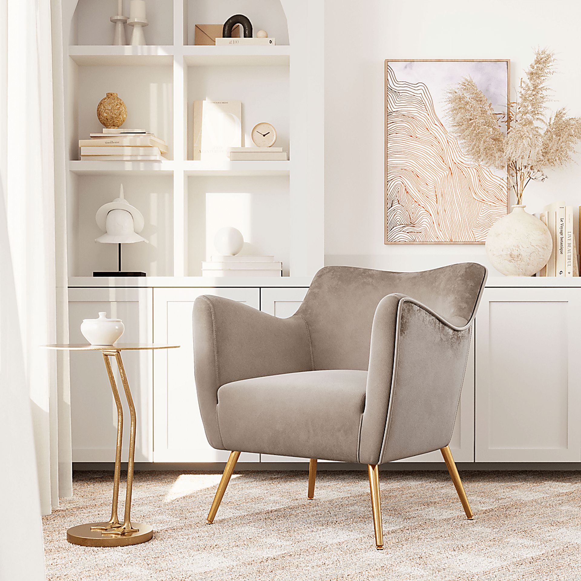 Graiff Beige Accent Chair - Image 2