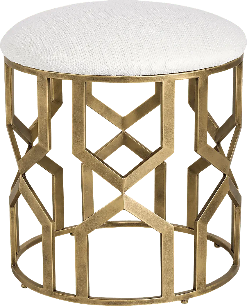 Craigleith White Polyester Fabric Ottoman Rooms to Go