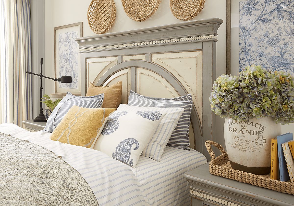 Granbury 5 Pc Gray Queen Bedroom Set With Dresser, Mirror, 3 Pc Queen