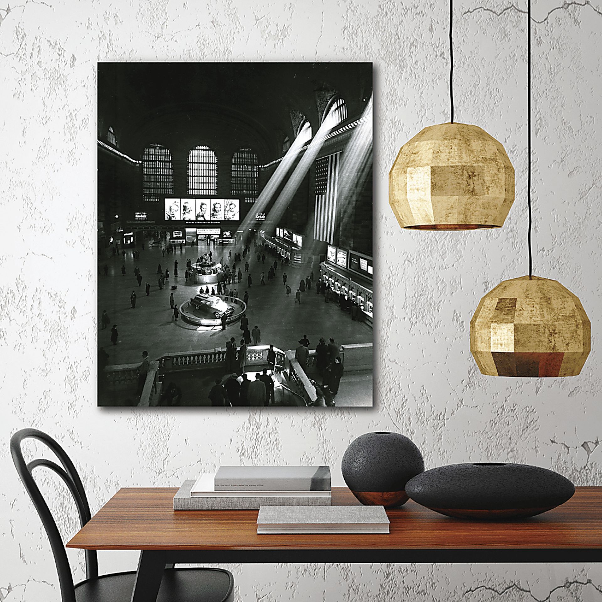 Grand Central Terminal Black Canvas Artwork - Image 2