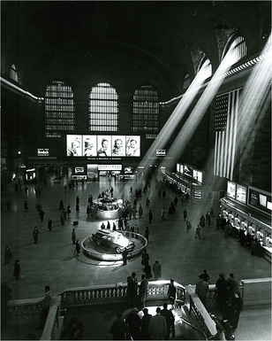 Grand Central Terminal Black Canvas Artwork