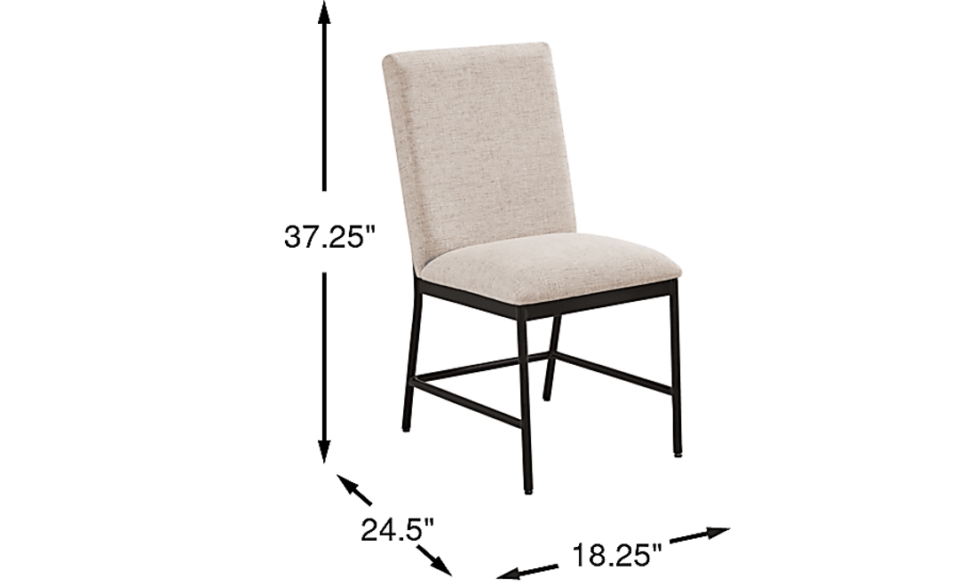 Grand Falls Cream Upholstered Side Chair