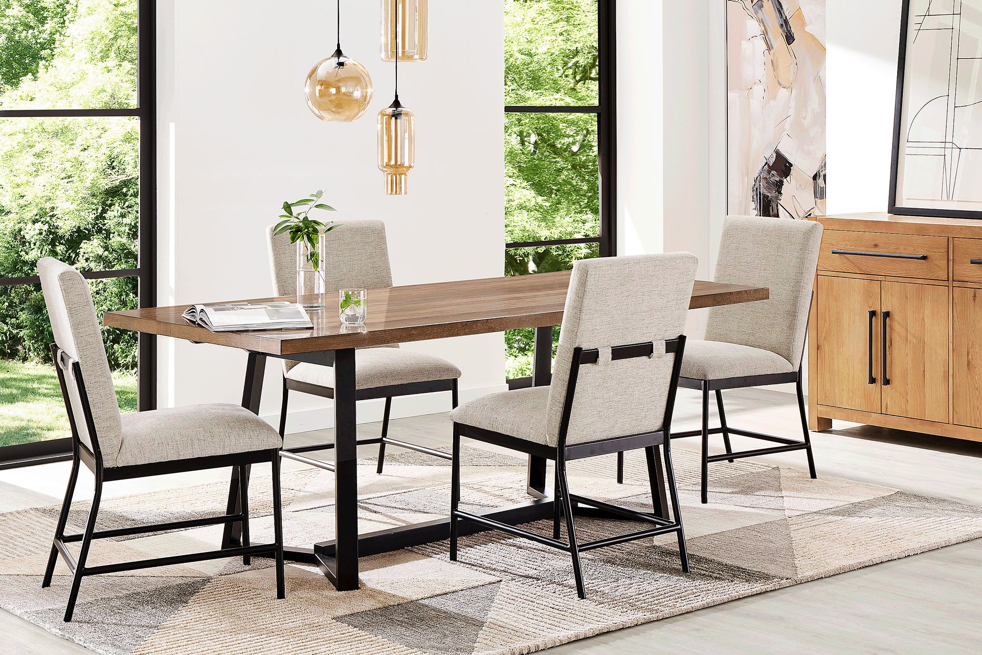 Grand Falls Natural Brown Dining Table - Image 2