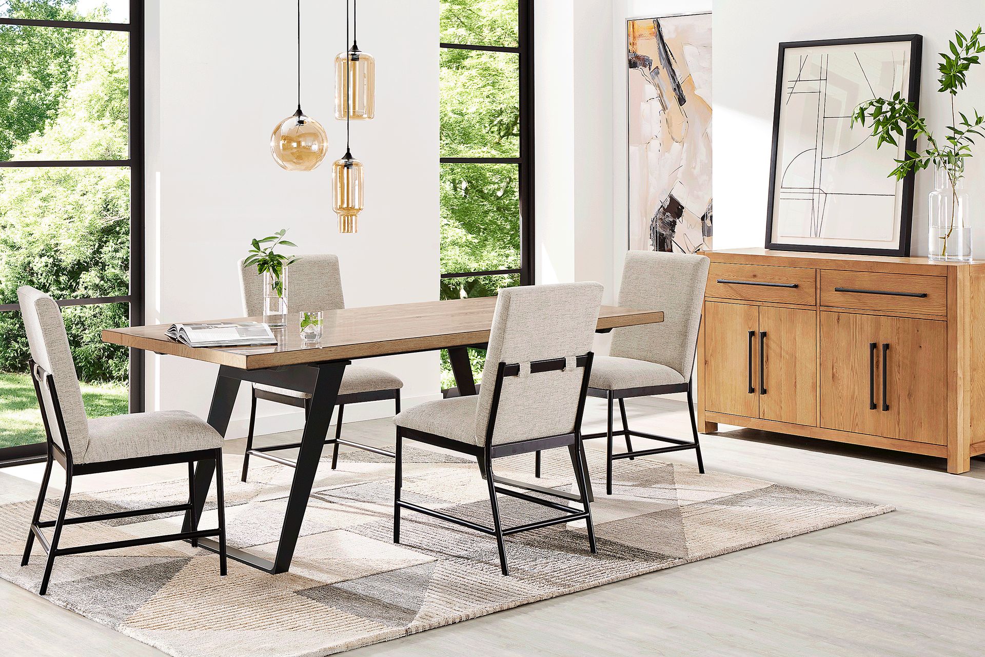 Grand Falls Natural Brown Dining Table - Image 2
