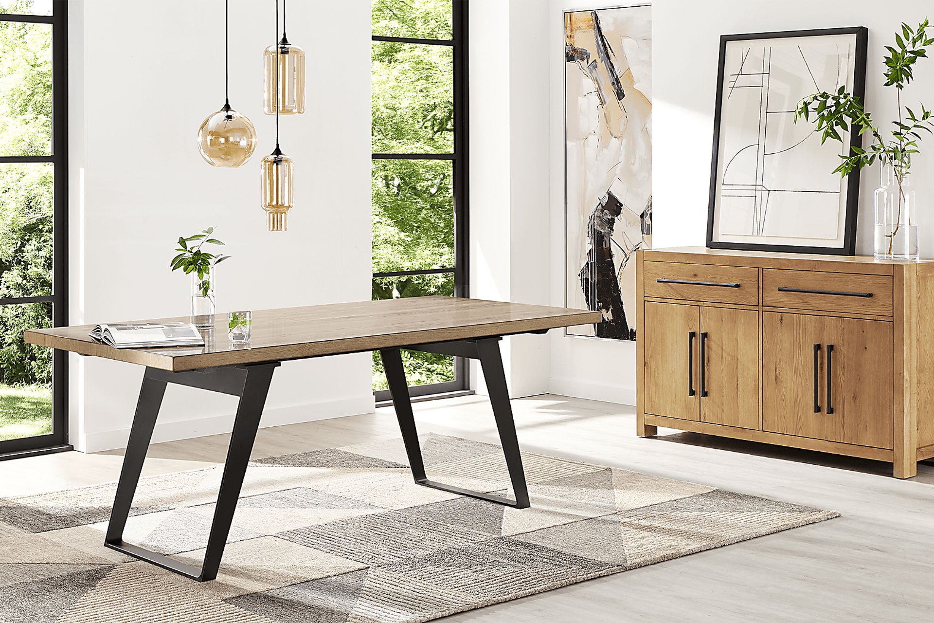 Grand Falls Natural Brown Dining Table - Image 4