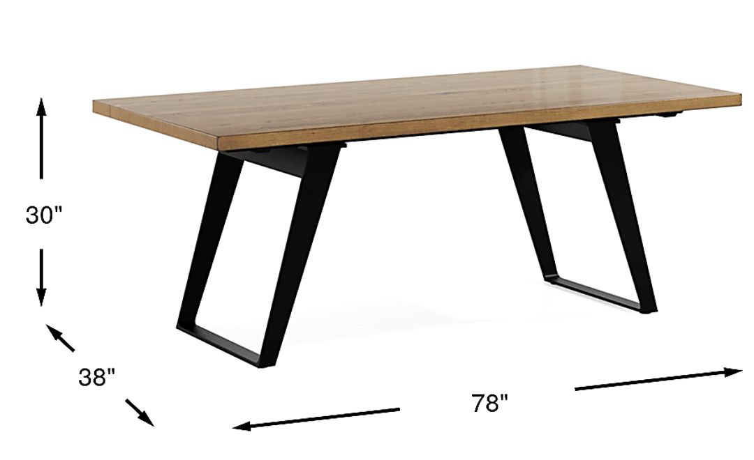 Grand Falls Natural Brown Dining Table