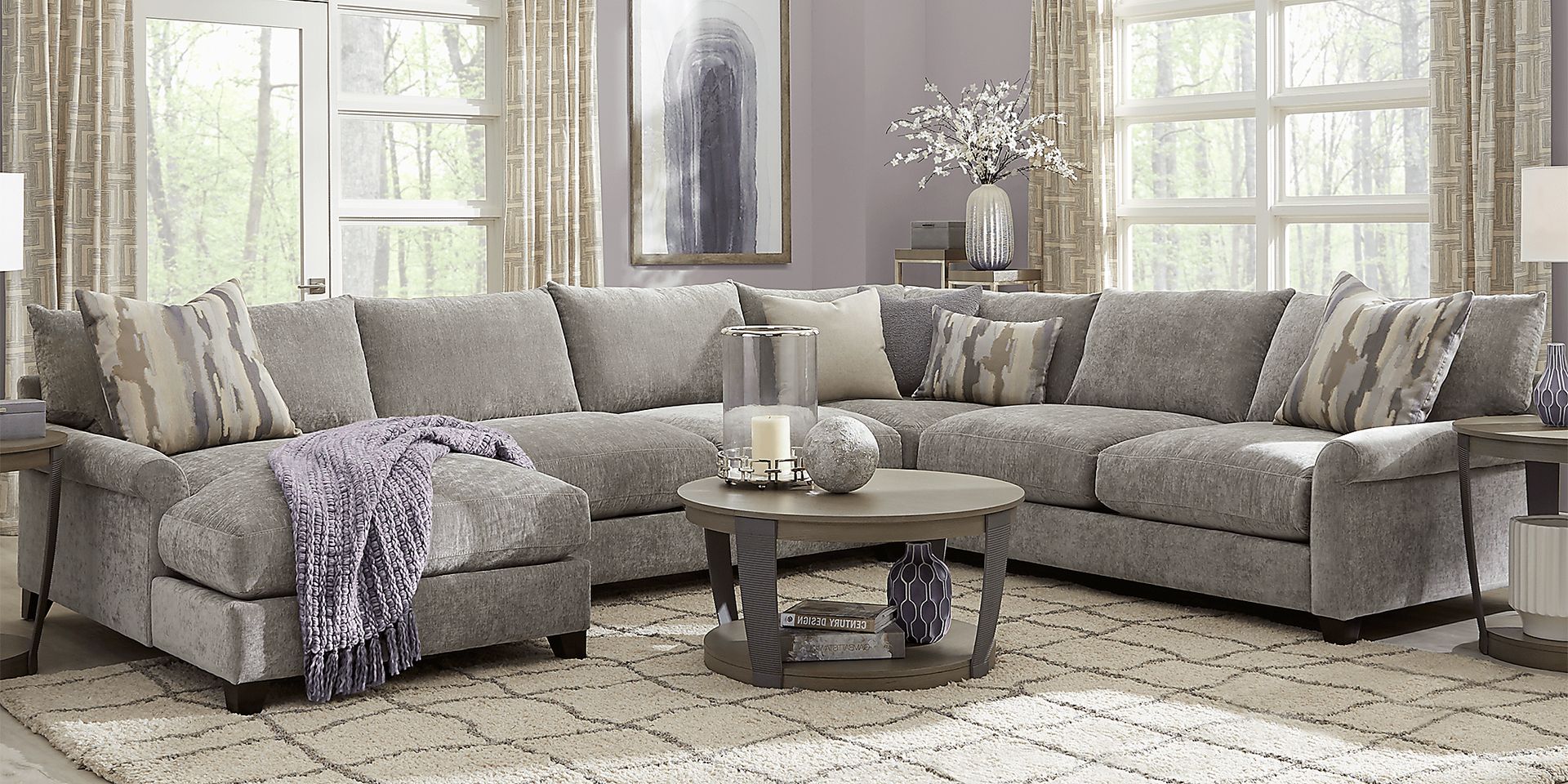 Grand Via Gray 4 Pc Sectional - Image 2