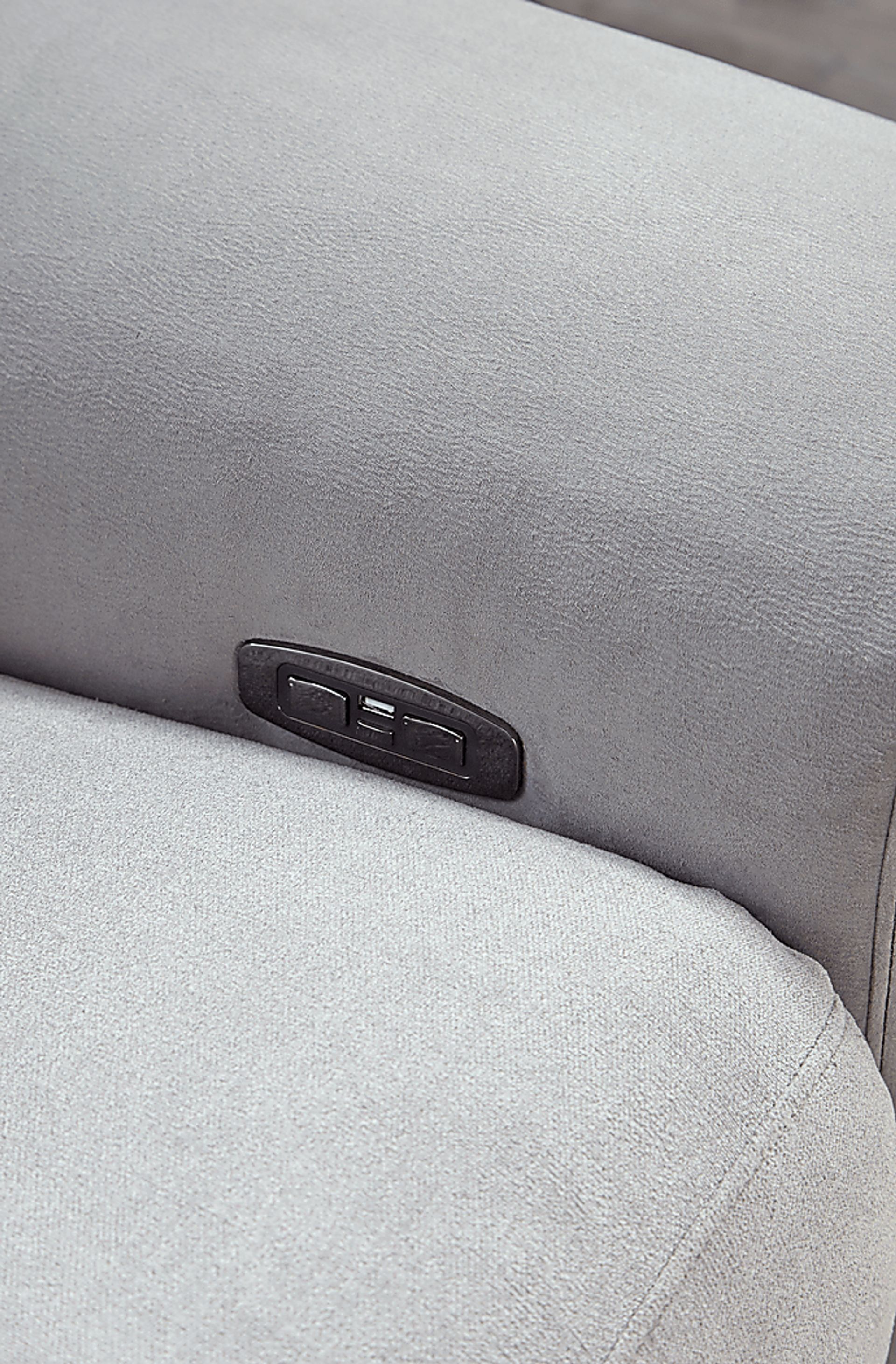 Grande Point Gray 5 Pc Power Reclining Sectional - Image 4