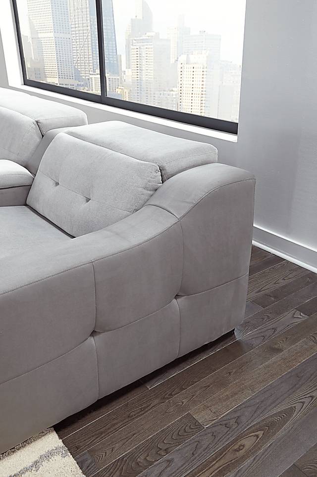 Grande Point Gray 6 Pc Power Reclining Sectional Living Room - Thumbnail - Image 9