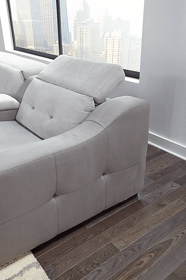 Grande Point Gray 6 Pc Power Reclining Sectional Living Room - Thumbnail - Image 10