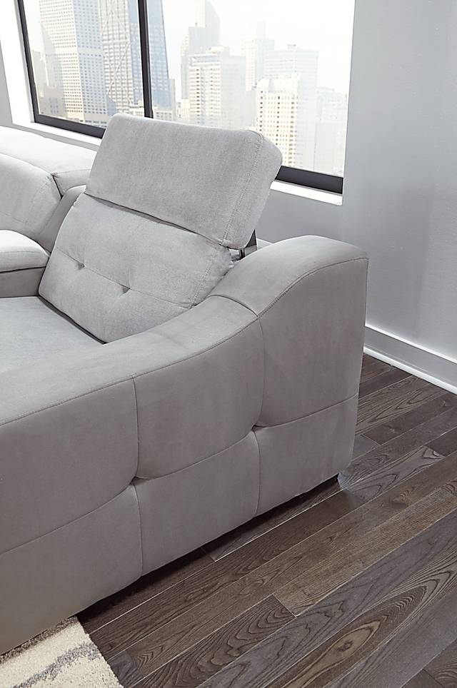 Grande Point Gray 6 Pc Power Reclining Sectional Living Room - Thumbnail - Image 11