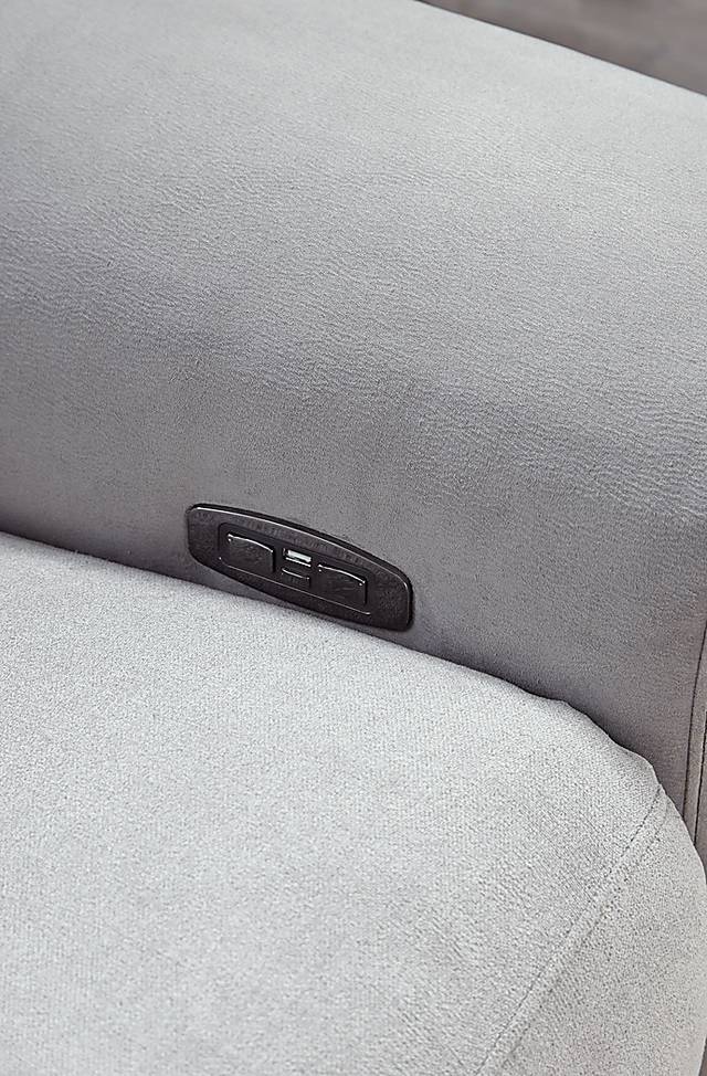 Grande Point Gray 5 Pc Dual Power Reclining Sectional - Thumbnail - Image 7