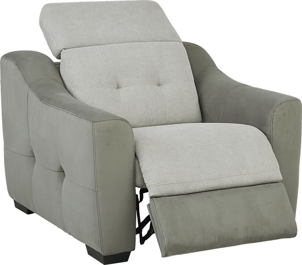 Grande Point Gray Chenille Fabric Power Recliner Rooms To Go 8312