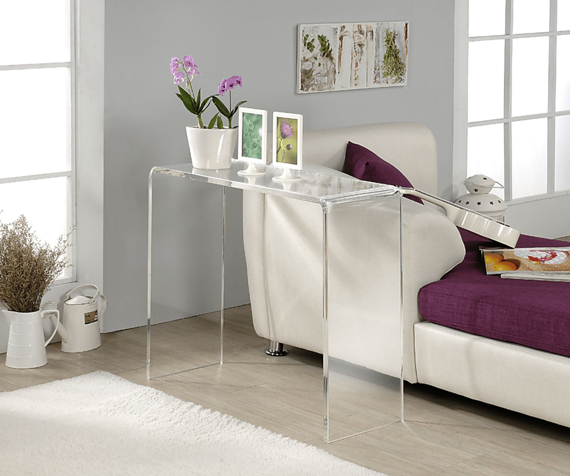 Grandton Clear Console Table - Image 3
