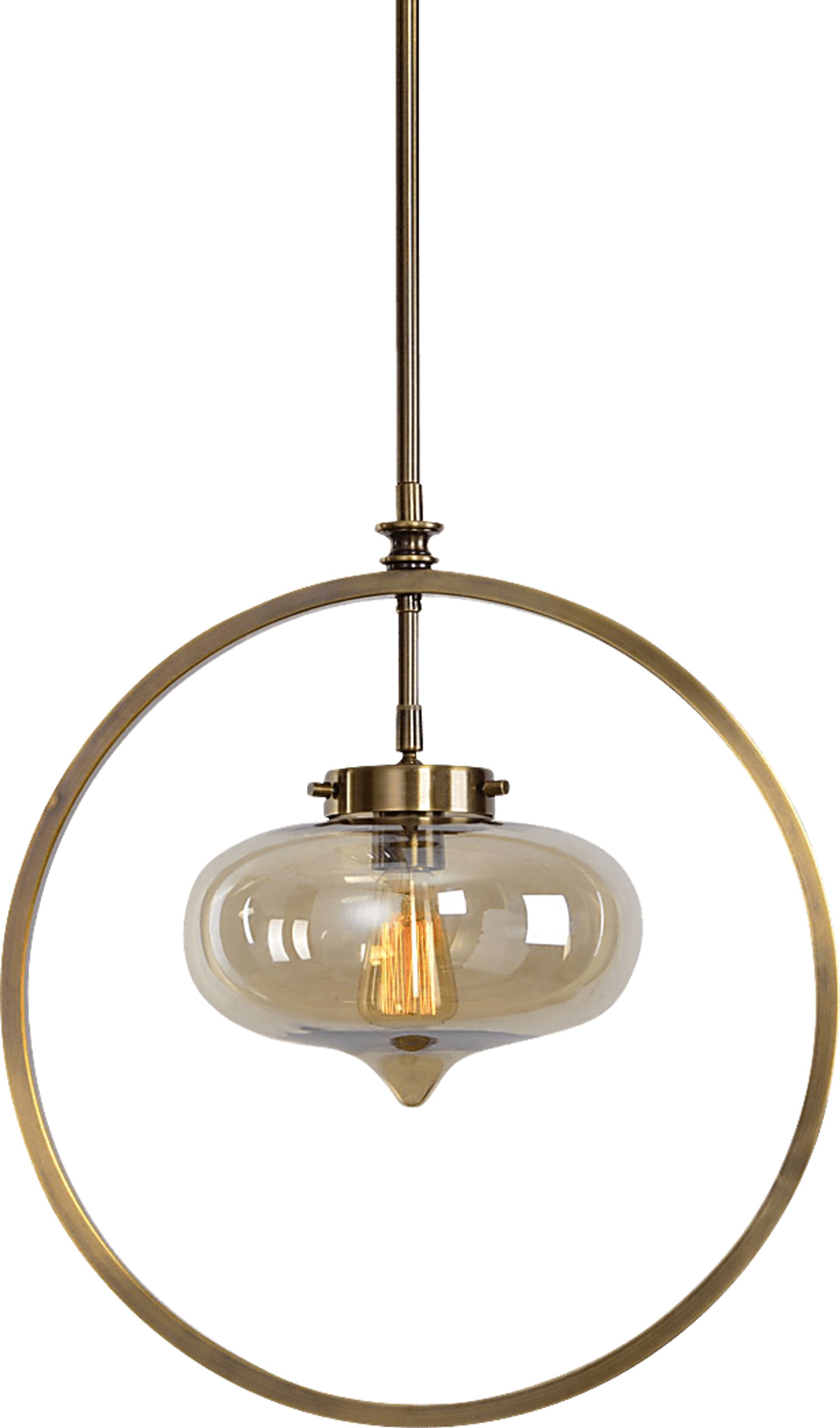 Grandview Court Brass Pendant - Image 1