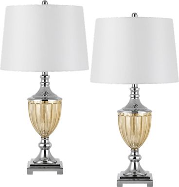 Grandville Silver Lamp, Set of 2