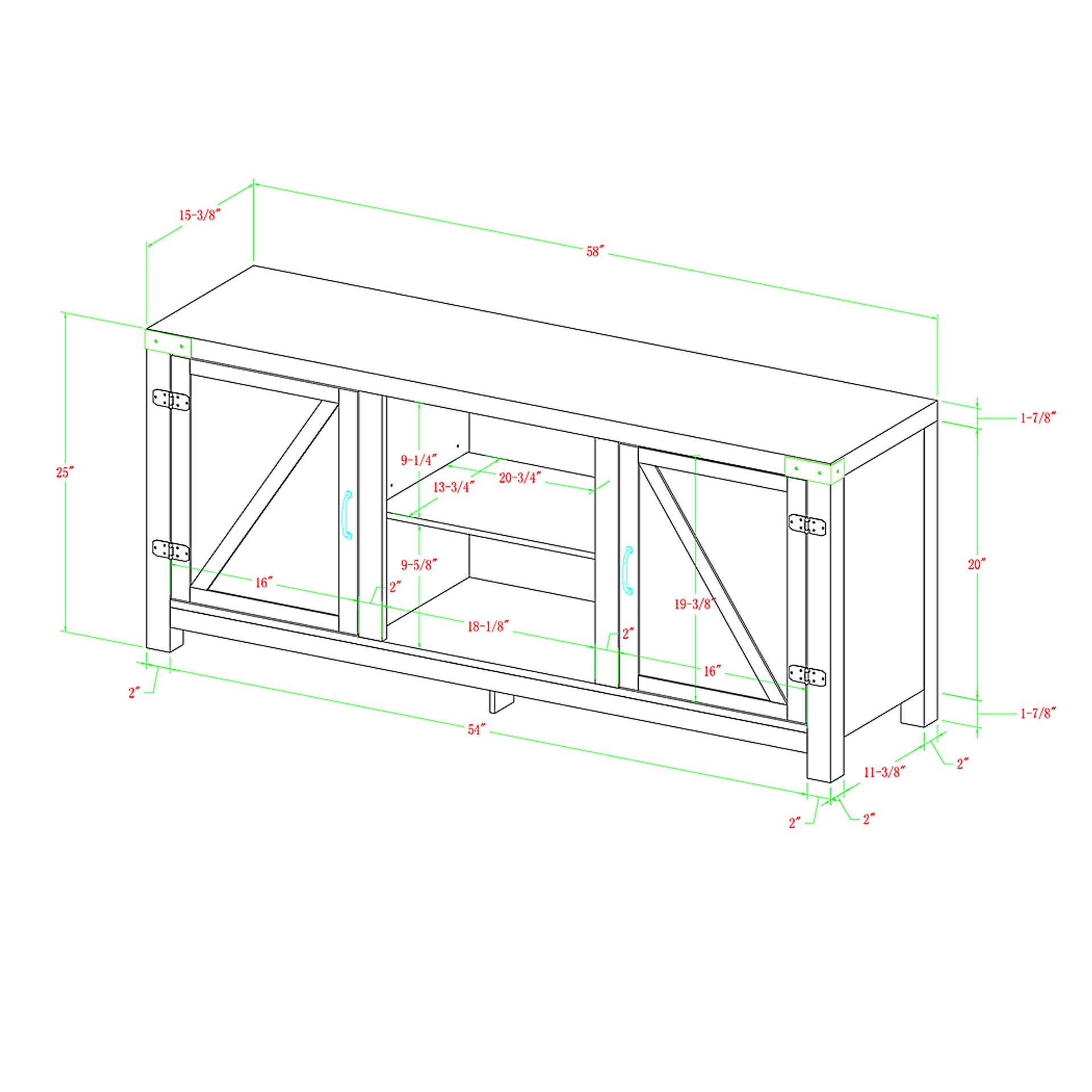 Granger Brown 58 in. Console - Image 6
