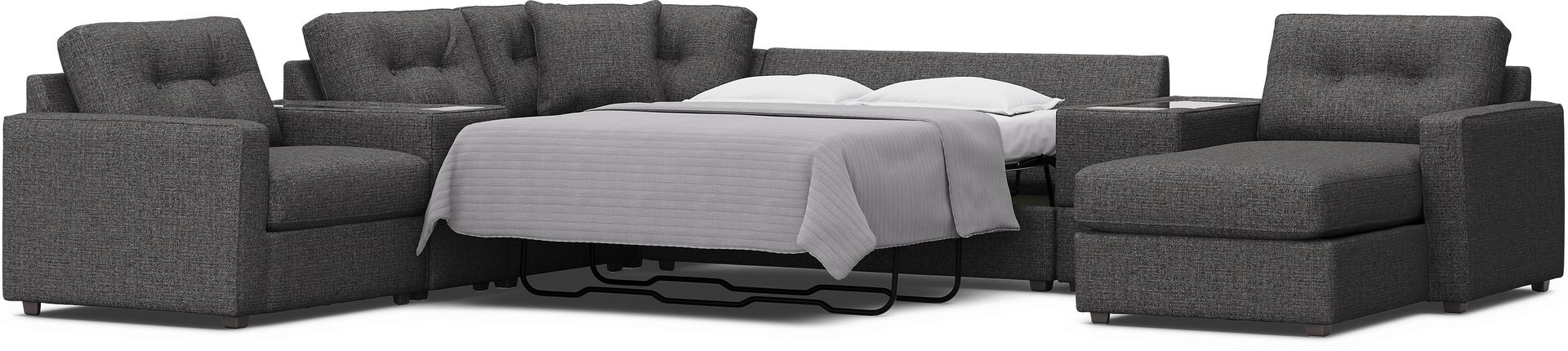Granite 7 Pc ModularOne Sleeper with Media Consoles - Image 2
