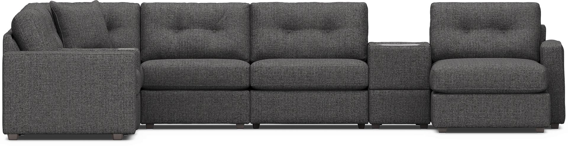 Granite 8 Pc Power Reclining ModularOne with Media Consoles - Image 2