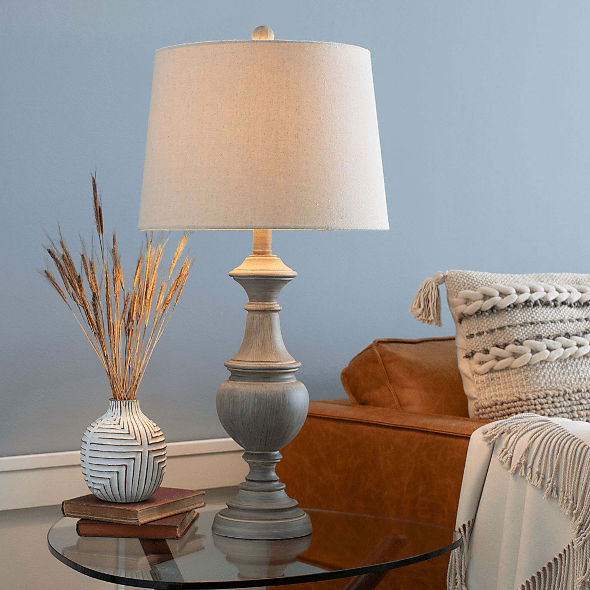 Granite Circle Gray Lamp - Image 7