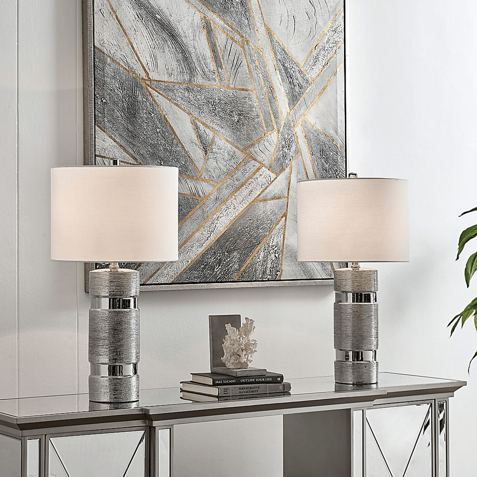 Granite Way Silver Table Lamps, Set of 2 - Image 4