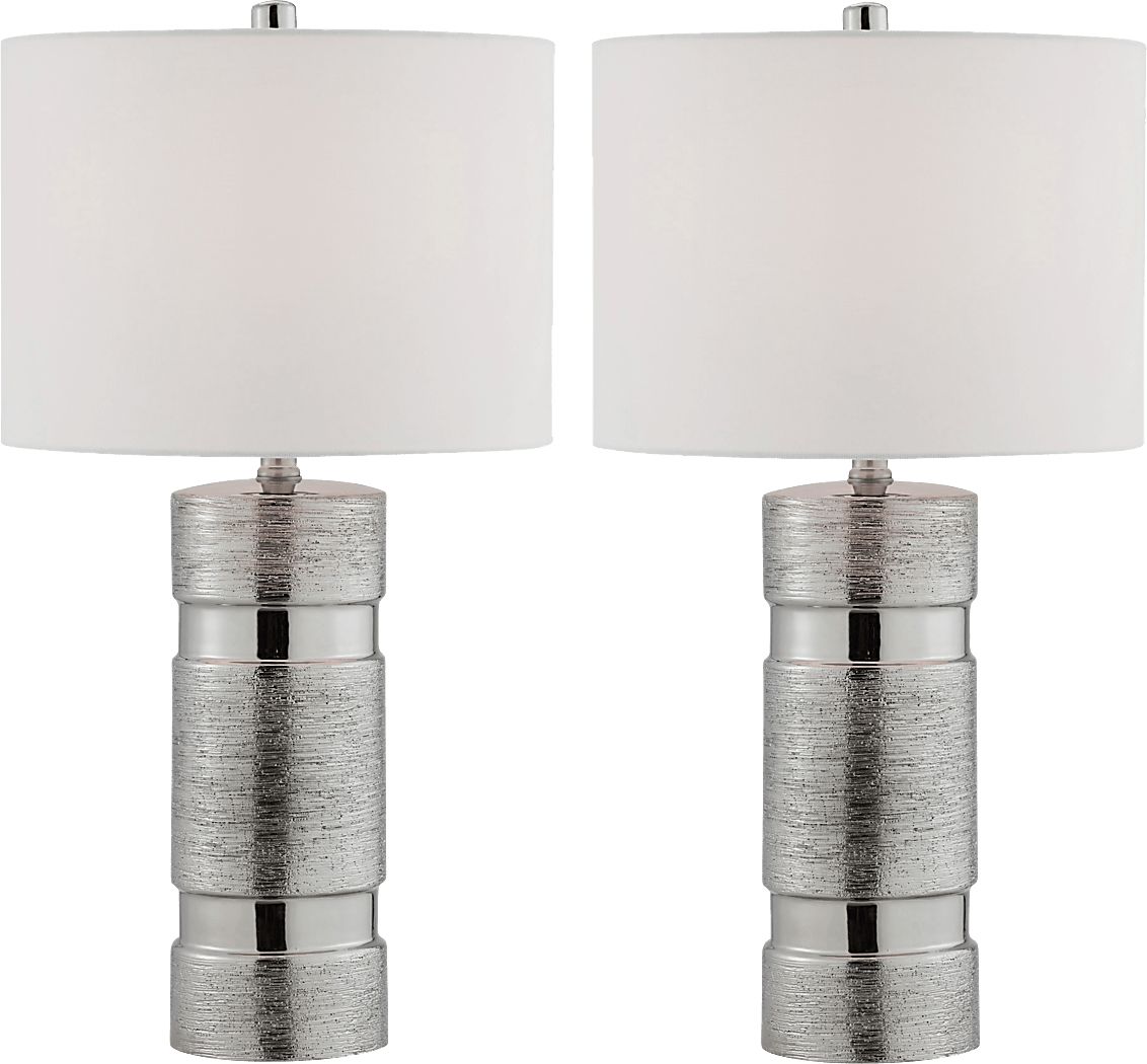 Granite Way Silver Table Lamps, Set of 2