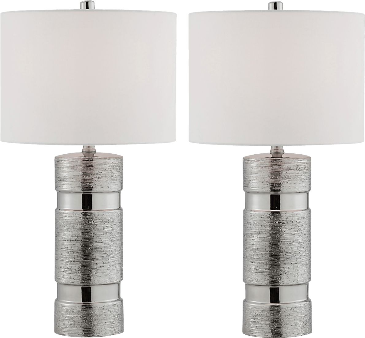 Granite Way Silver Gray Table Lamp, Set Of Two Rooms To Go