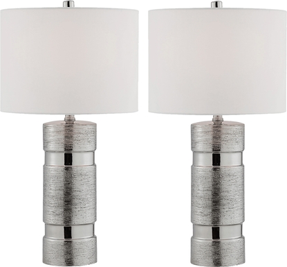 Granite Way Silver Table Lamp, Set of Two