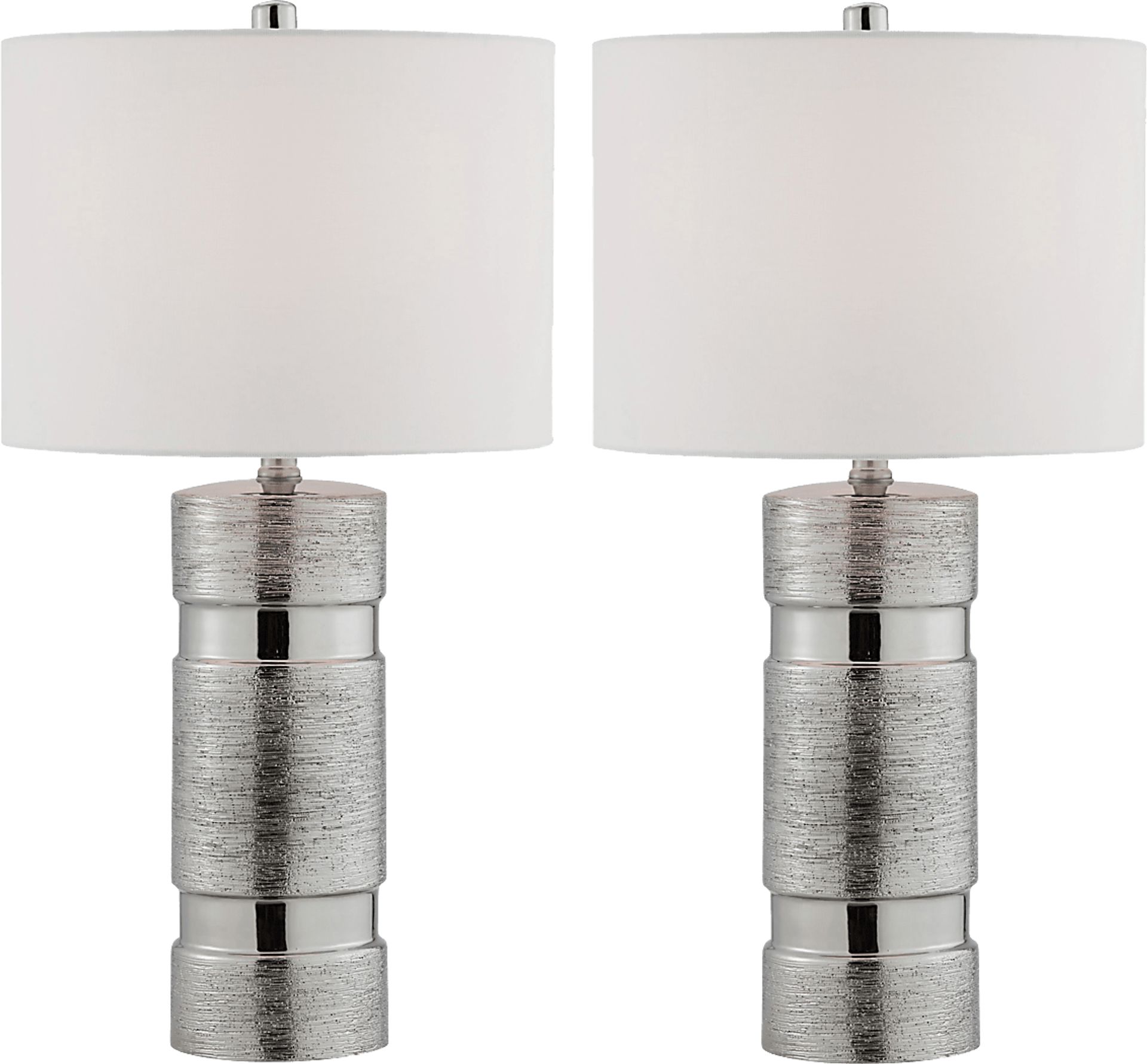 Granite Way Silver Table Lamps, Set of 2 - Image 1