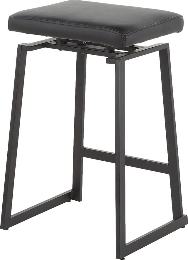 Grannis Black Counter Height Stool, Set of 2 - Thumbnail - Image 4