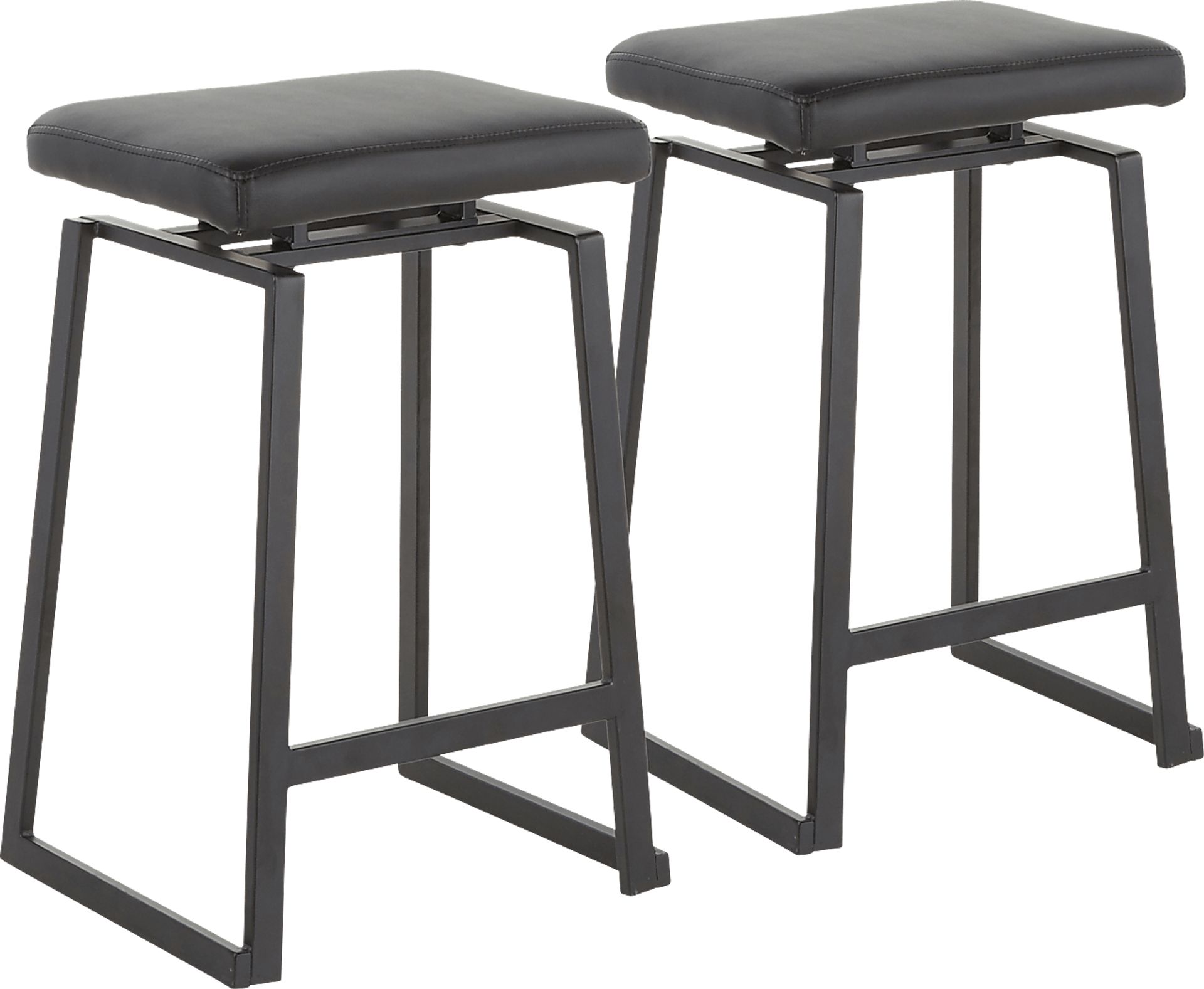 Grannis Black Counter Height Stool, Set of 2 - Image 1