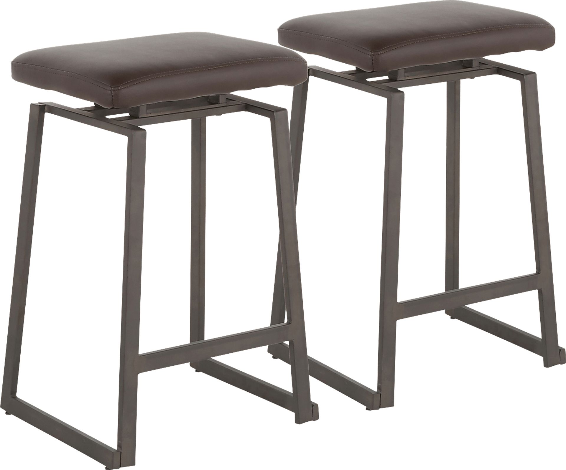 Grannis Brown Counter Height Stool, Set of 2 - Image 1