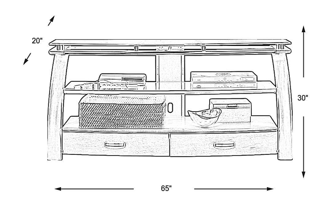 Grant City II Gray 65 in. Console