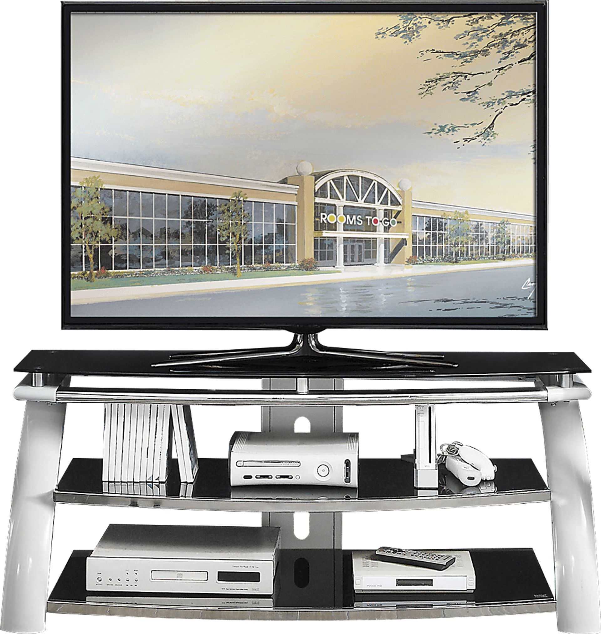Grant City II White 54 in. Console - Image 1
