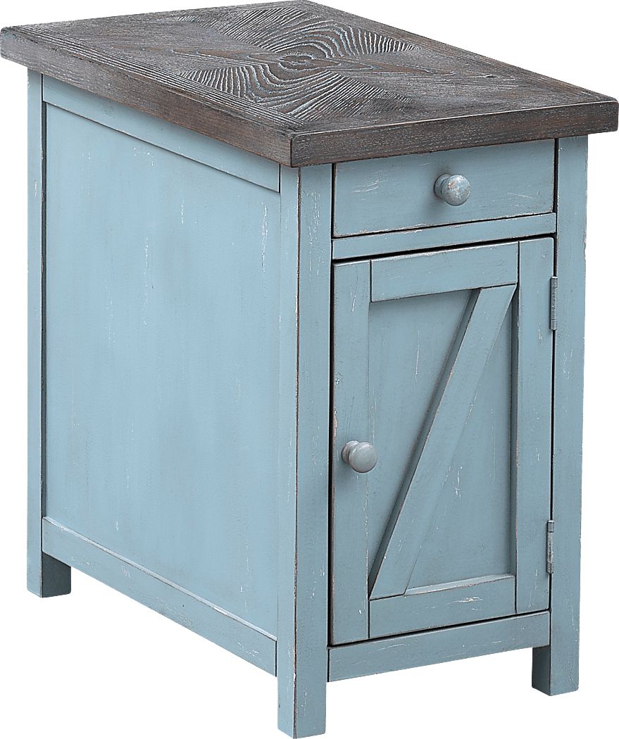 Grantland Blue Chairside Cabinet
