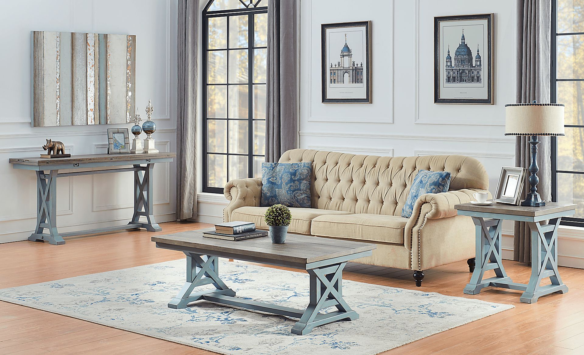 Grantland Blue Cocktail Table - Image 4