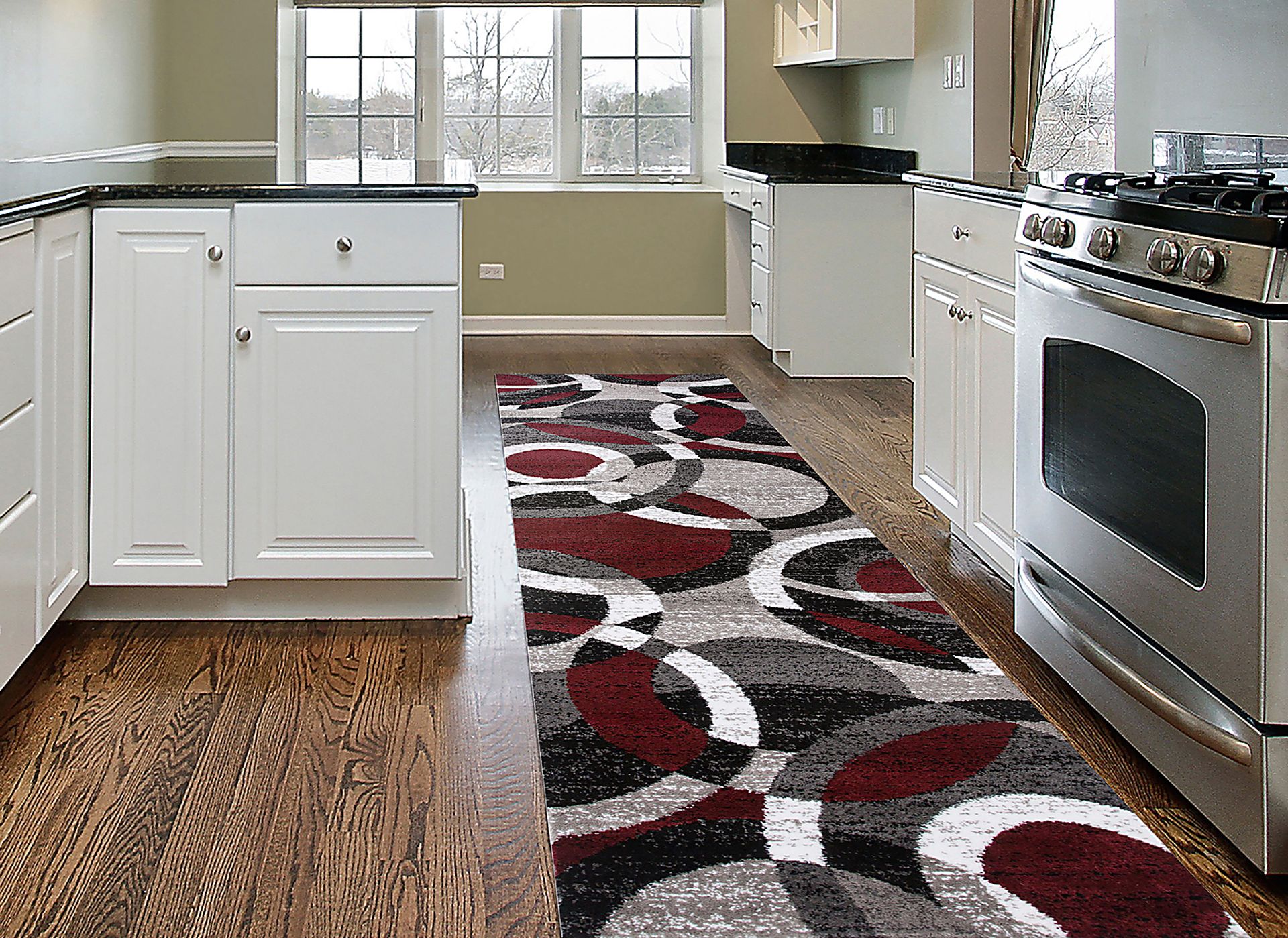 Grantley Red 2' x 7'2 Runner Rug - Image 2