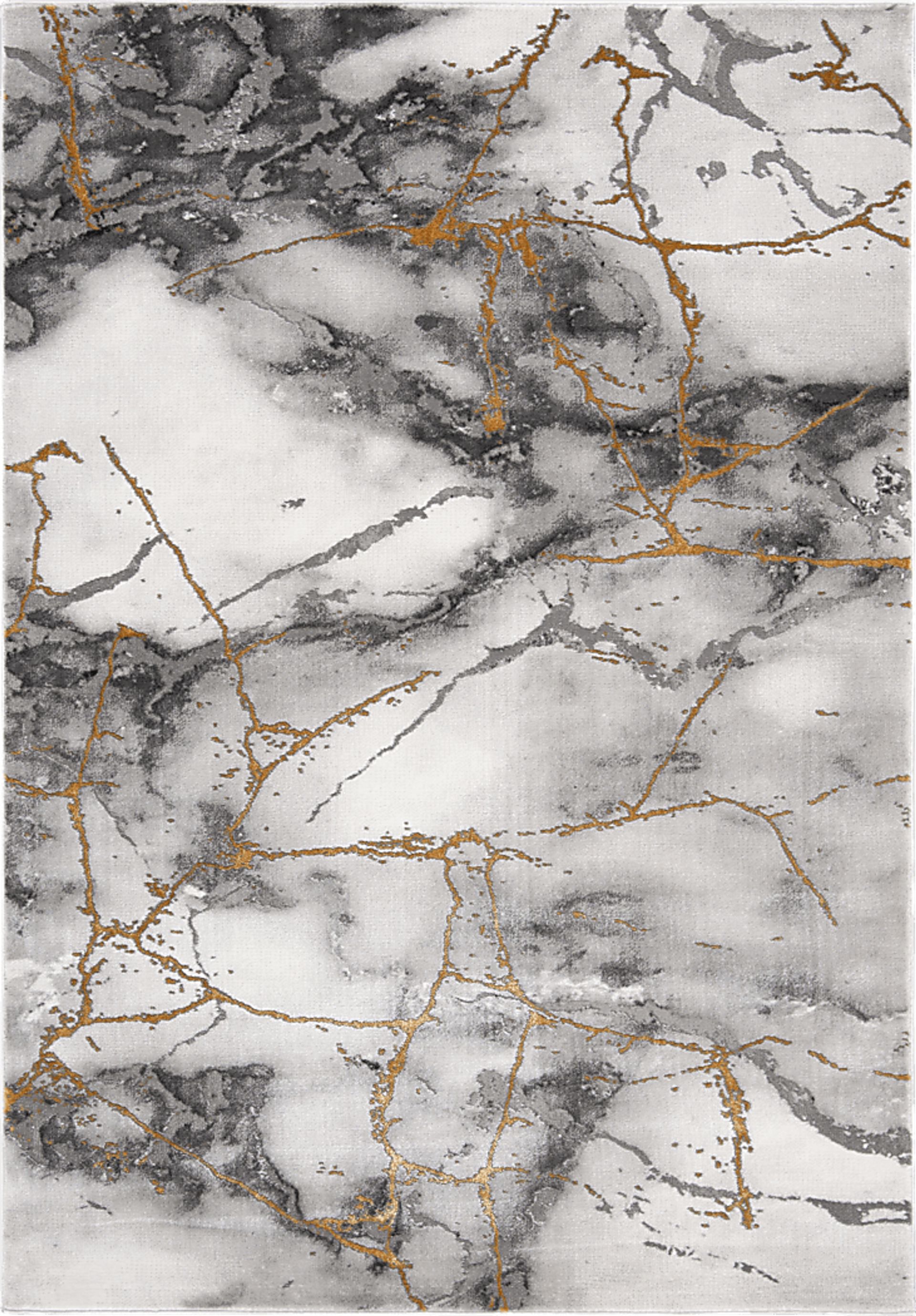 Cracked Marble Gray 5'3 x 7'6 Rug - Image 1