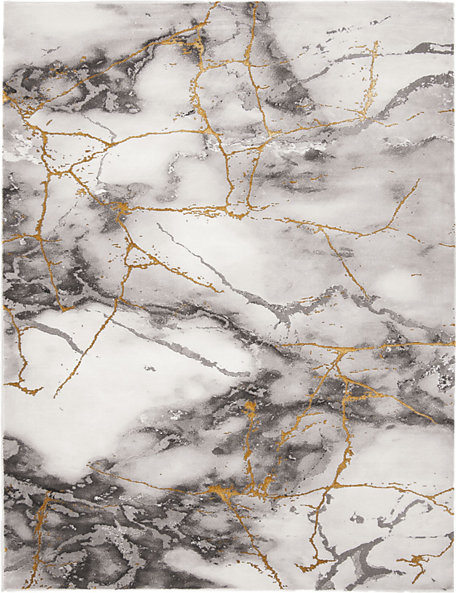 Cracked Marble Gray 8' x 10' Rug - Image 1