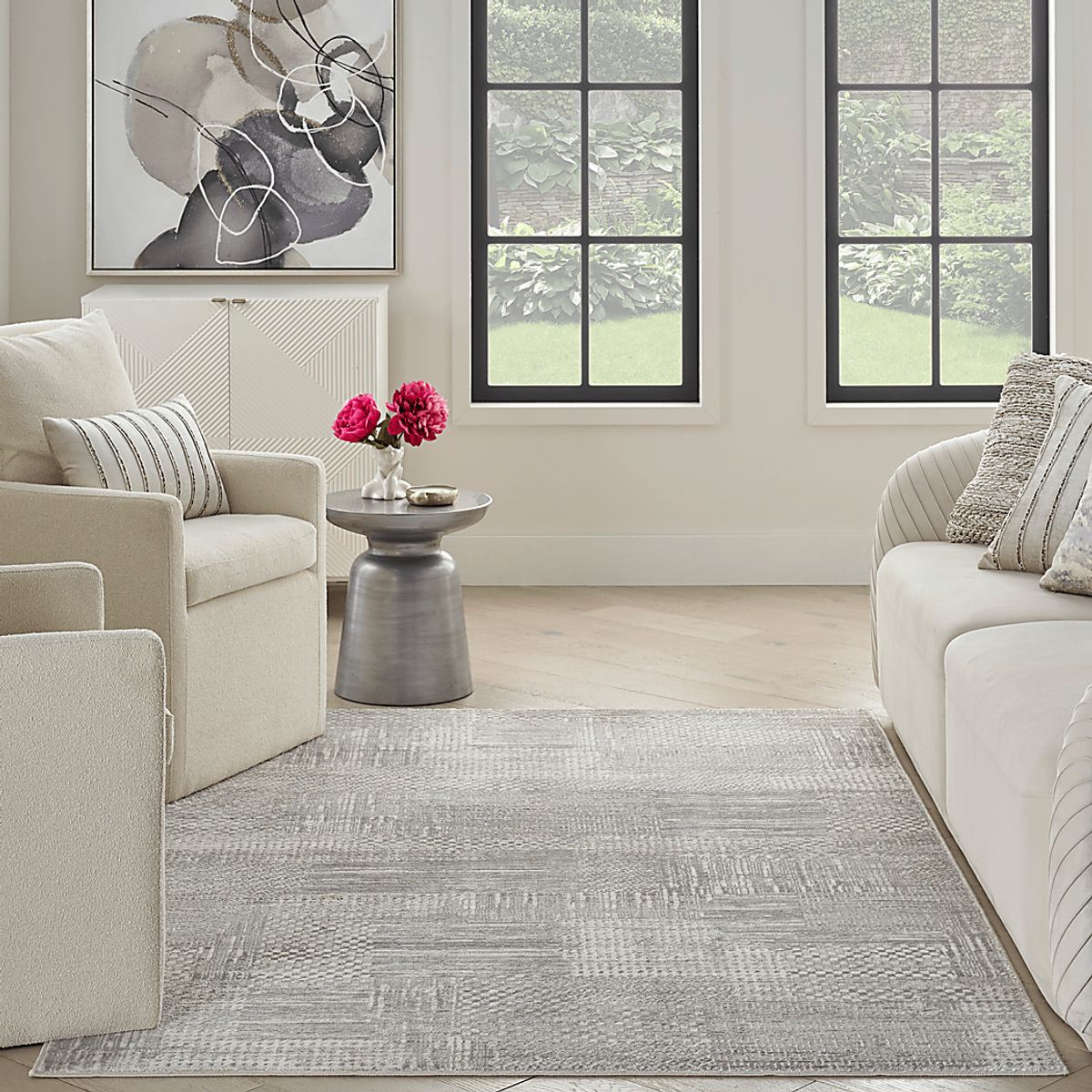 Granway Silver Gray Rugs | Rooms to Go