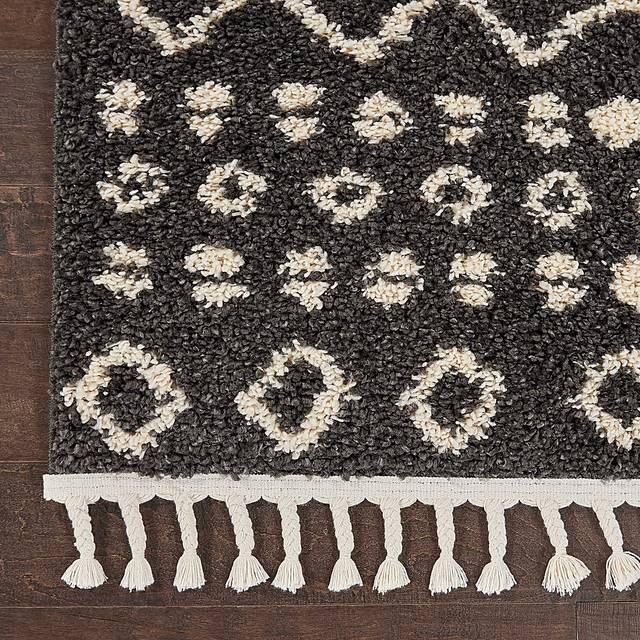 Graphic Patterns Charcoal 2'2 x 8'1 Runner Rug - Thumbnail - Image 2