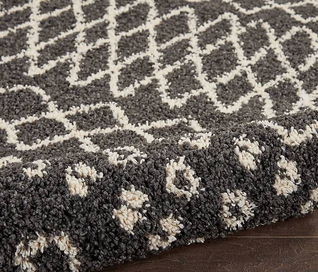 Graphic Patterns Charcoal 2'2 x 8'1 Runner Rug - Thumbnail - Image 3