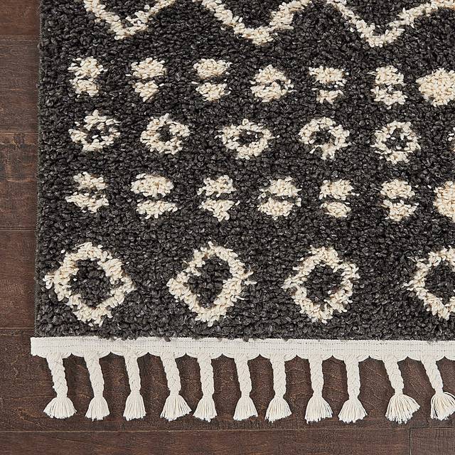Graphic Patterns Charcoal 5'3 x 7'11 Rug - Thumbnail - Image 2