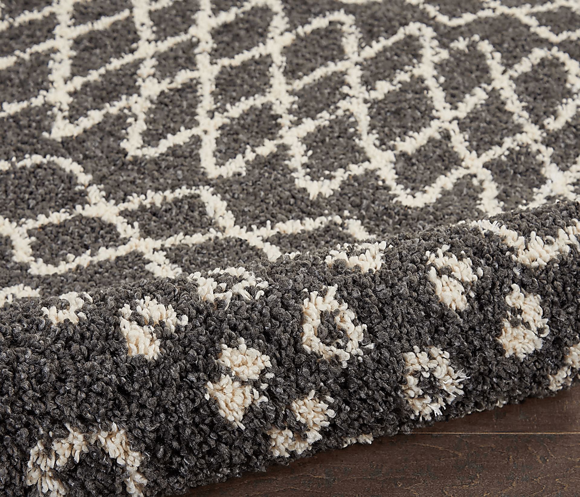 Graphic Patterns Charcoal 5'3 x 7'11 Rug - Image 3