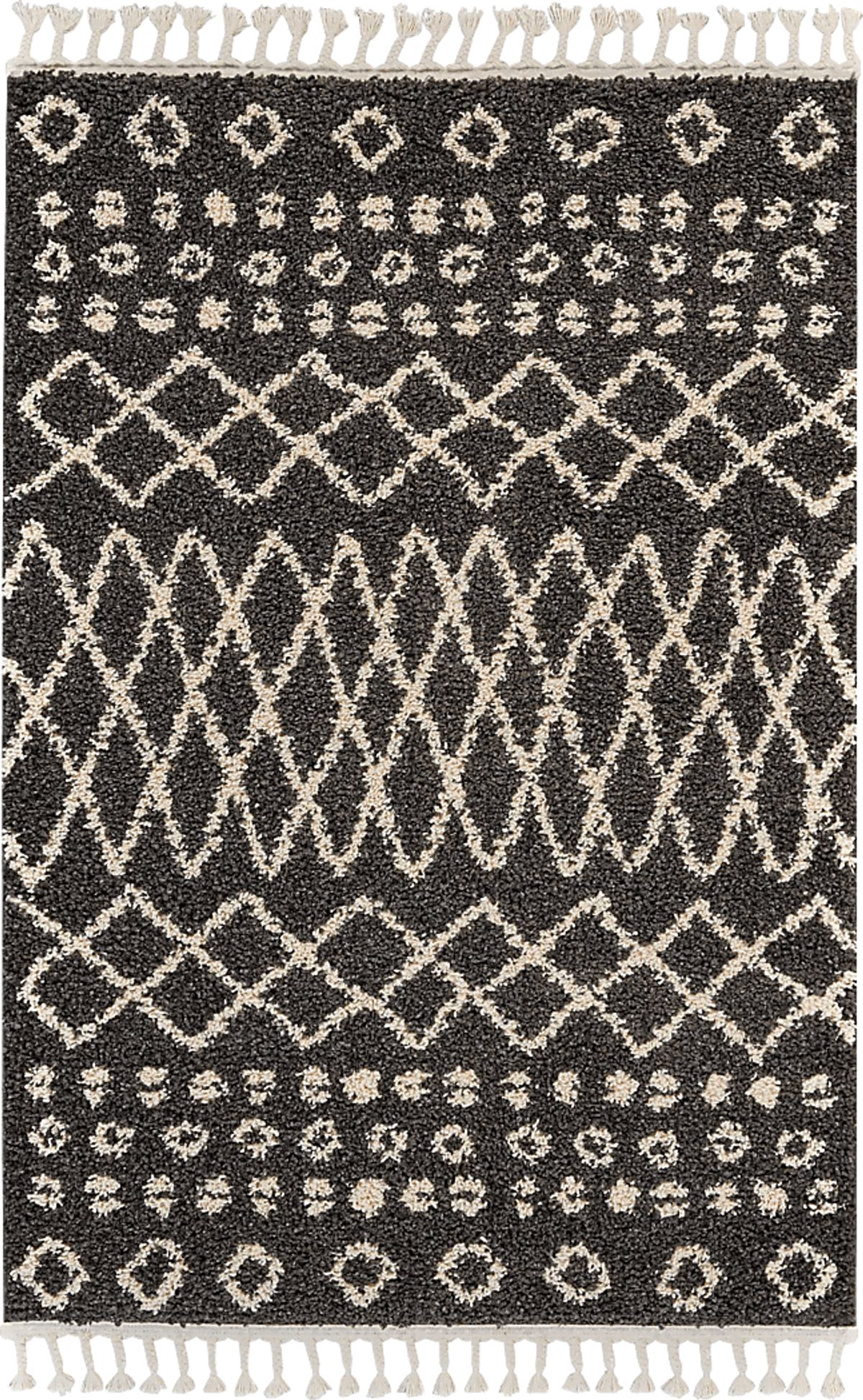 Graphic Patterns Charcoal Black,Gray Rug | Rooms to Go